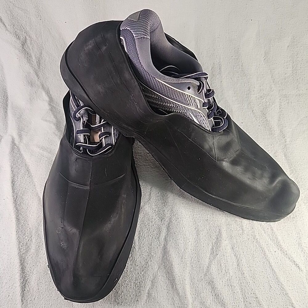 Totes Men's Geometric Rubber Overshoe Loafer Black XX Large Size 13-14